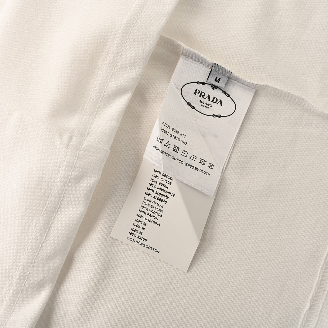 Prada Short-Sleeve T-Shirt – Luxury Cotton Crewneck
