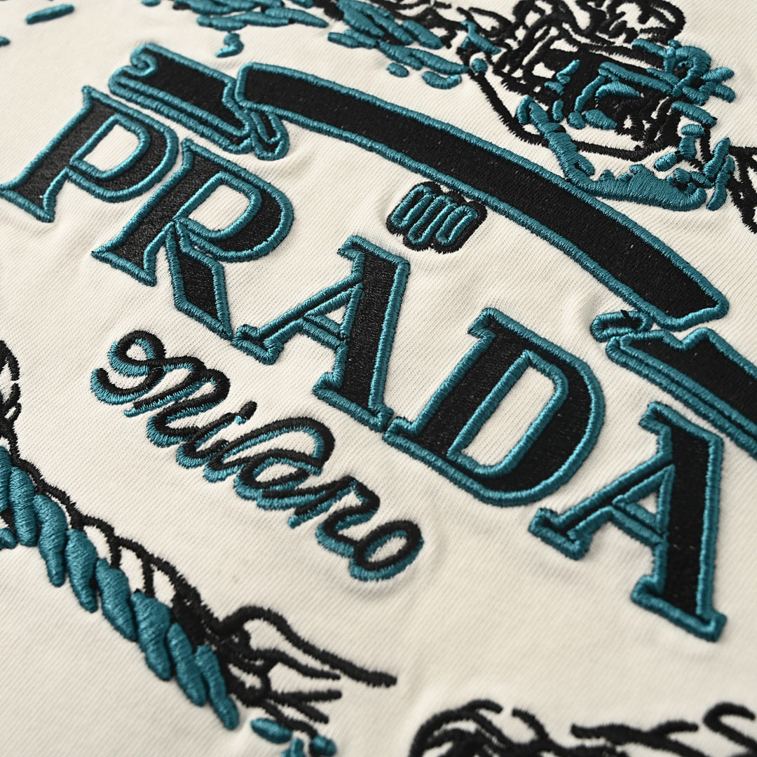 Prada Short-Sleeve T-Shirt – Luxury Cotton Crewneck
