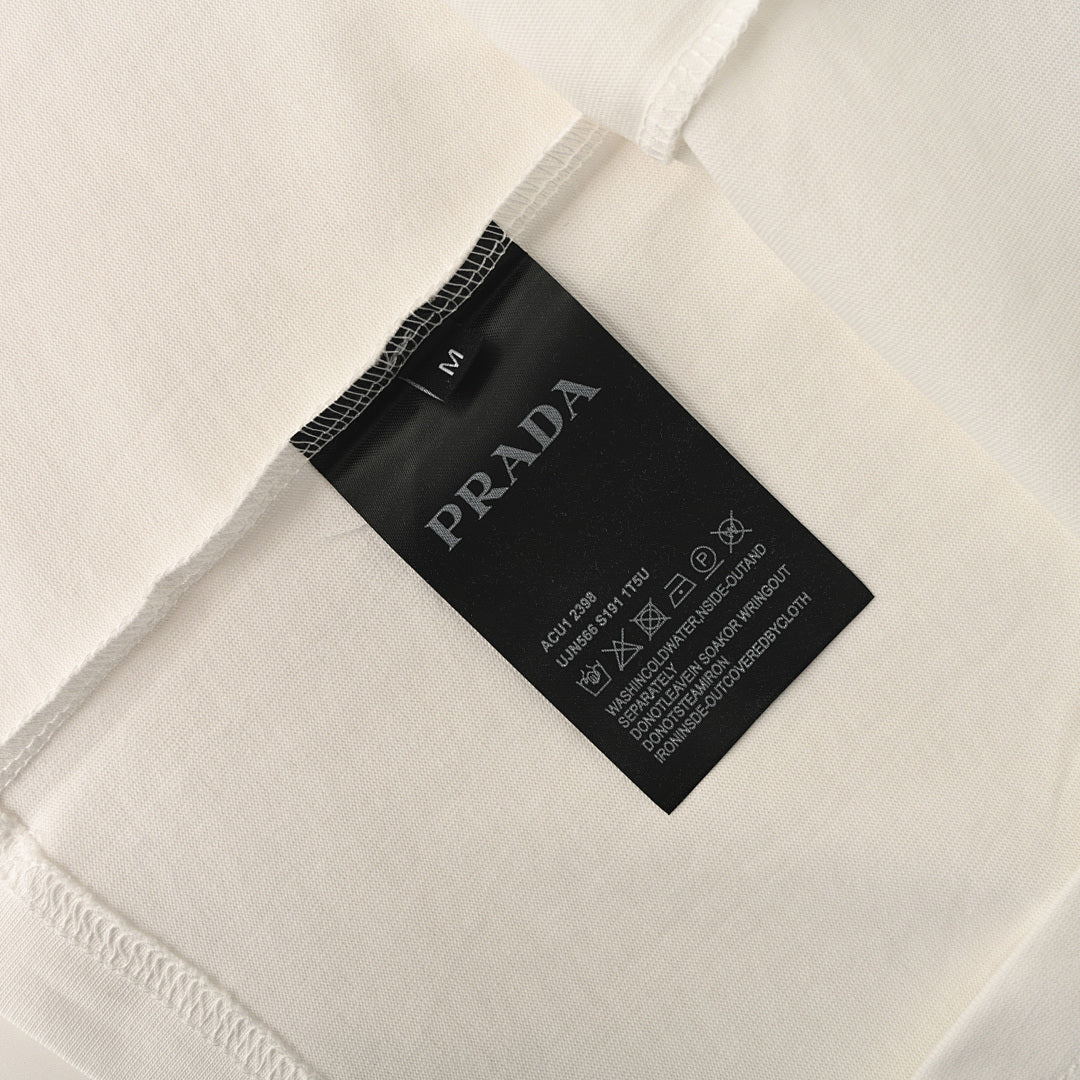 Prada Short-Sleeve T-Shirt – Luxury Cotton Crewneck