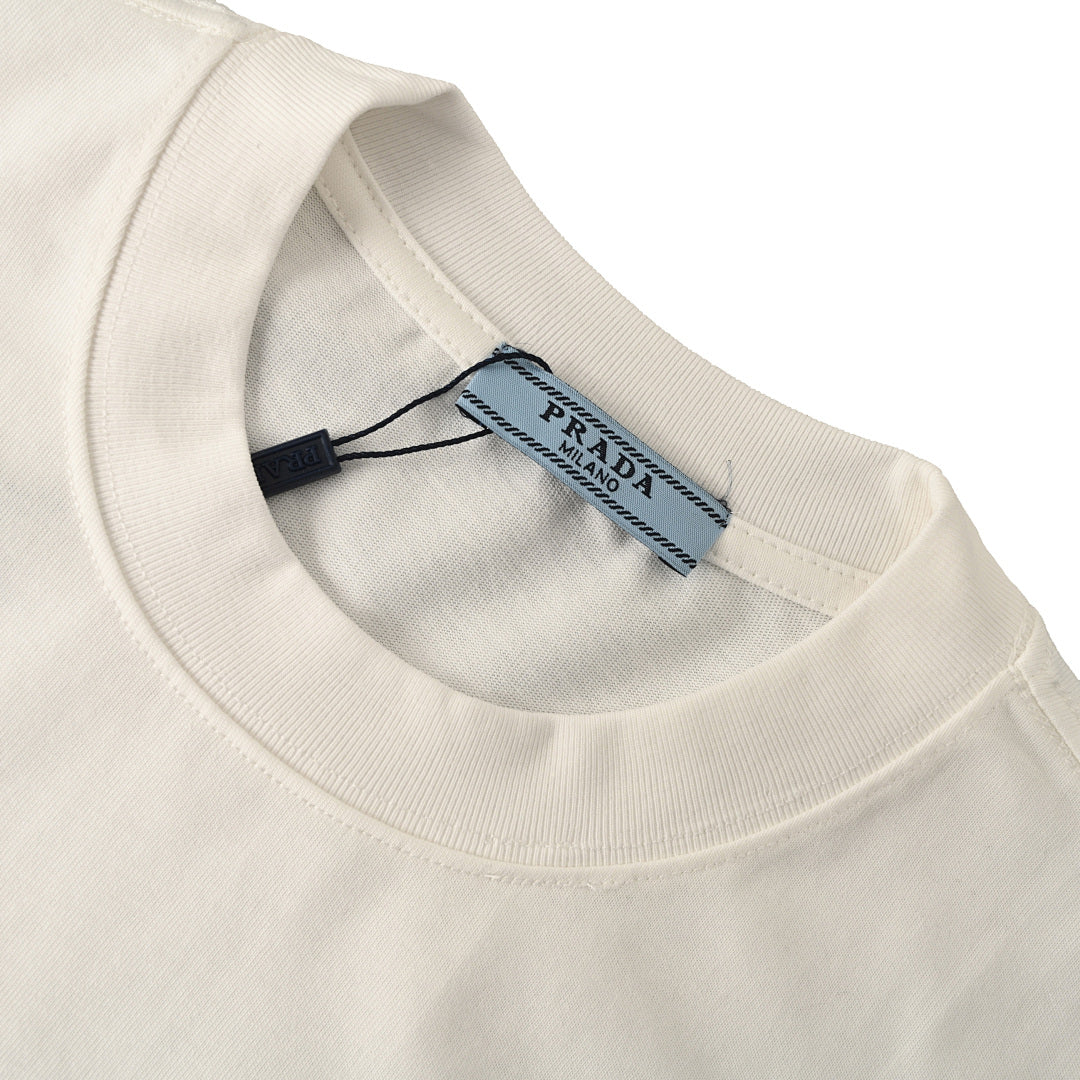 Prada Short-Sleeve T-Shirt – Luxury Cotton Crewneck