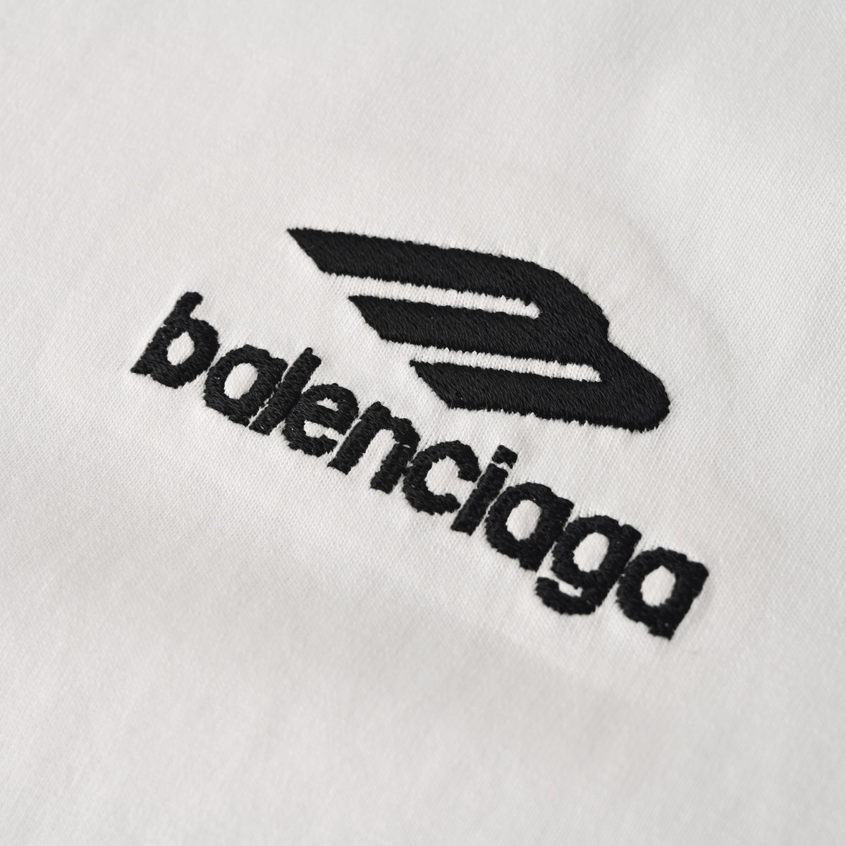 Balenciaga Large-Scale Logo Print Cotton Jersey Hoodie