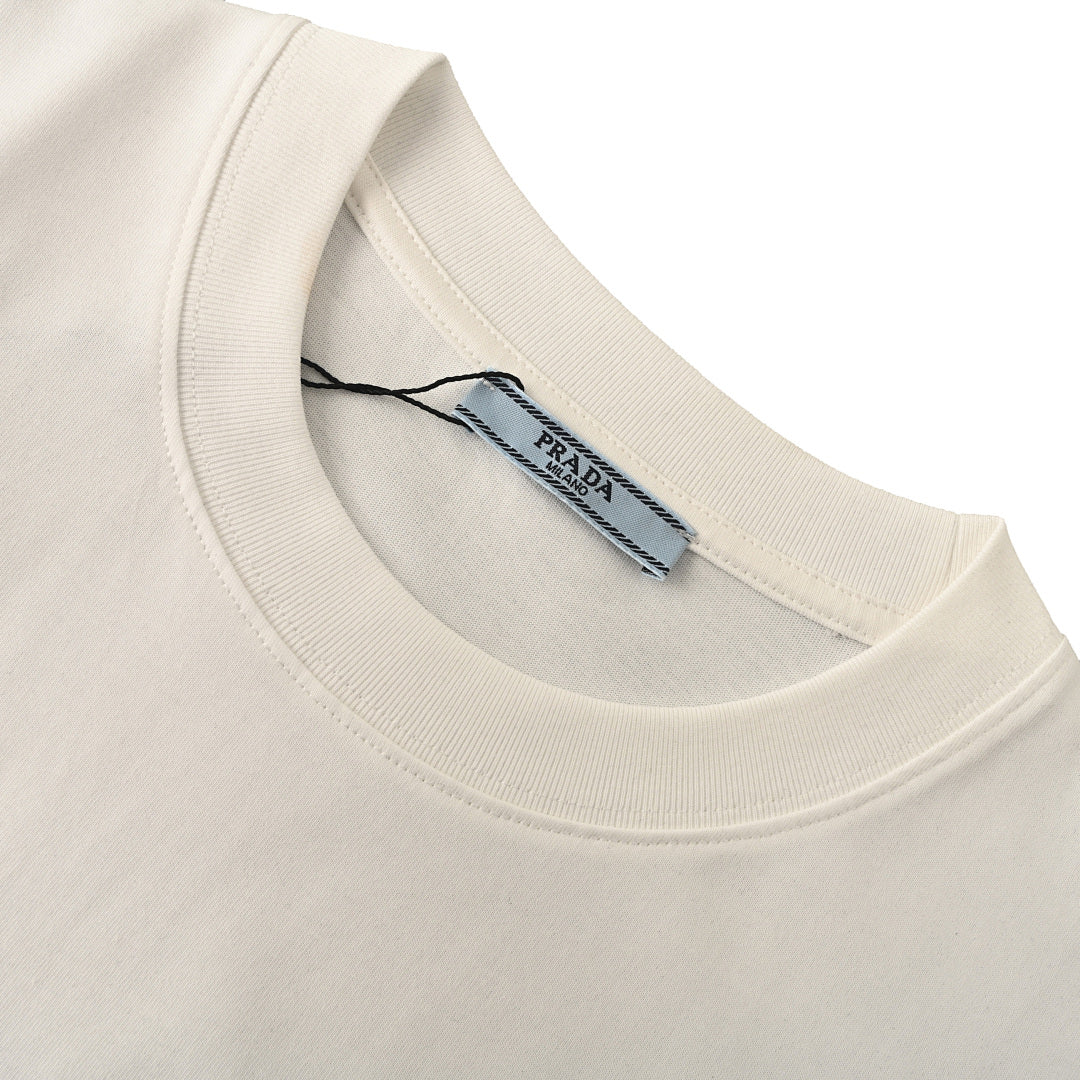 Prada Short-Sleeve T-Shirt – Luxury Cotton Crewneck
