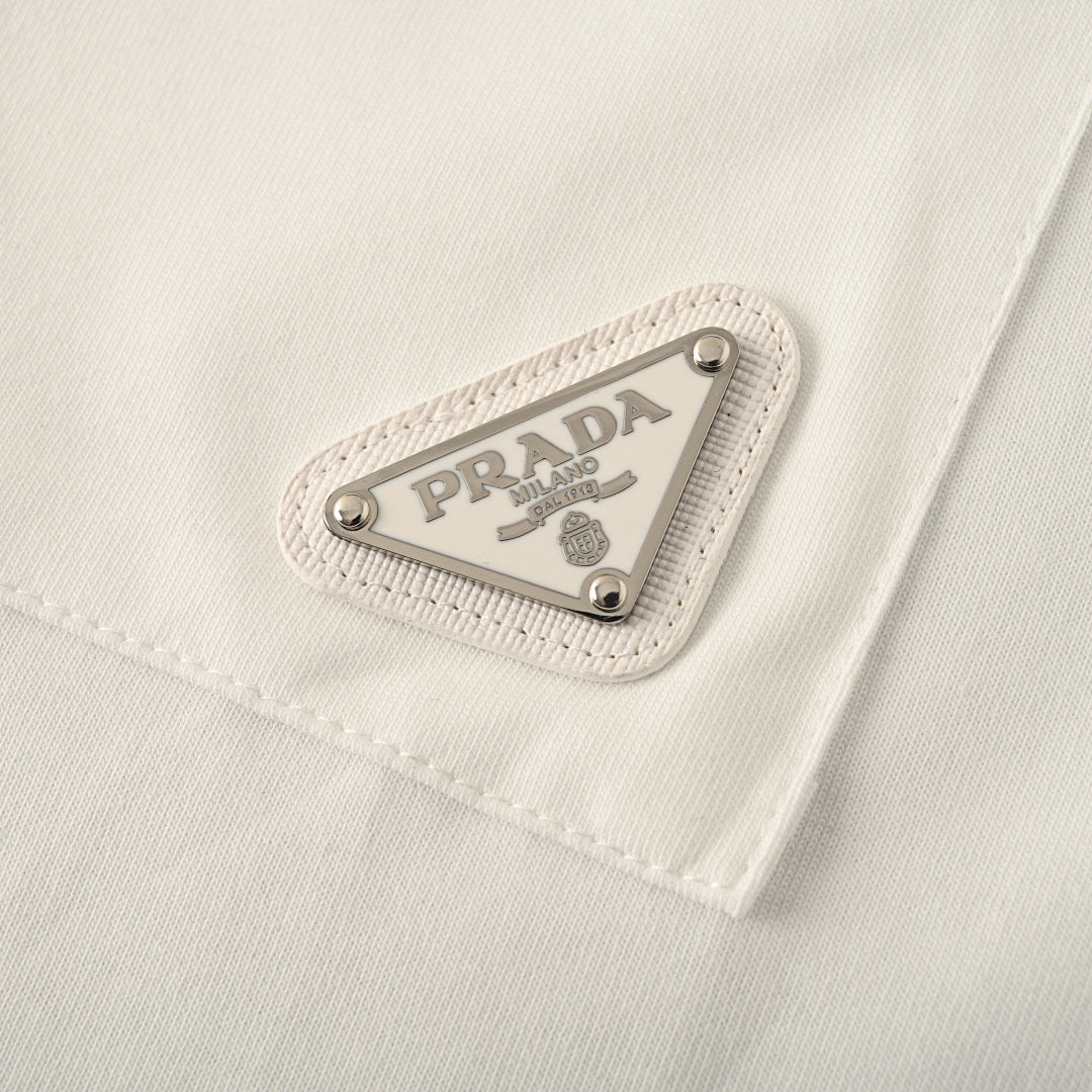 Prada Short-Sleeve T-Shirt – Luxury Cotton Crewneck