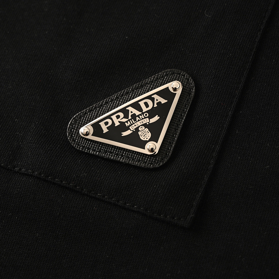 Prada Short-Sleeve T-Shirt – Luxury Cotton Crewneck