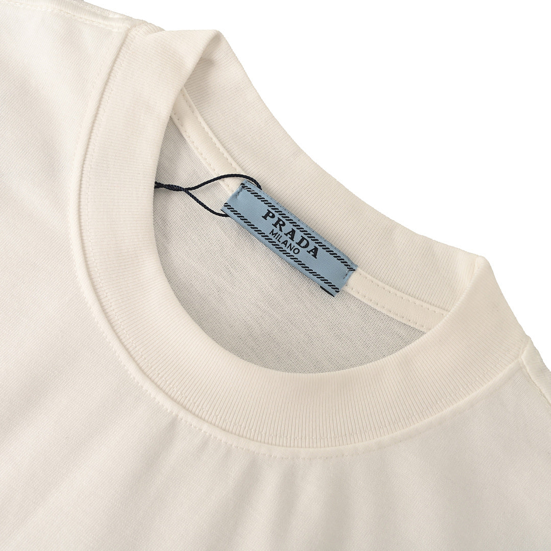 Prada Short-Sleeve T-Shirt – Luxury Cotton Crewneck
