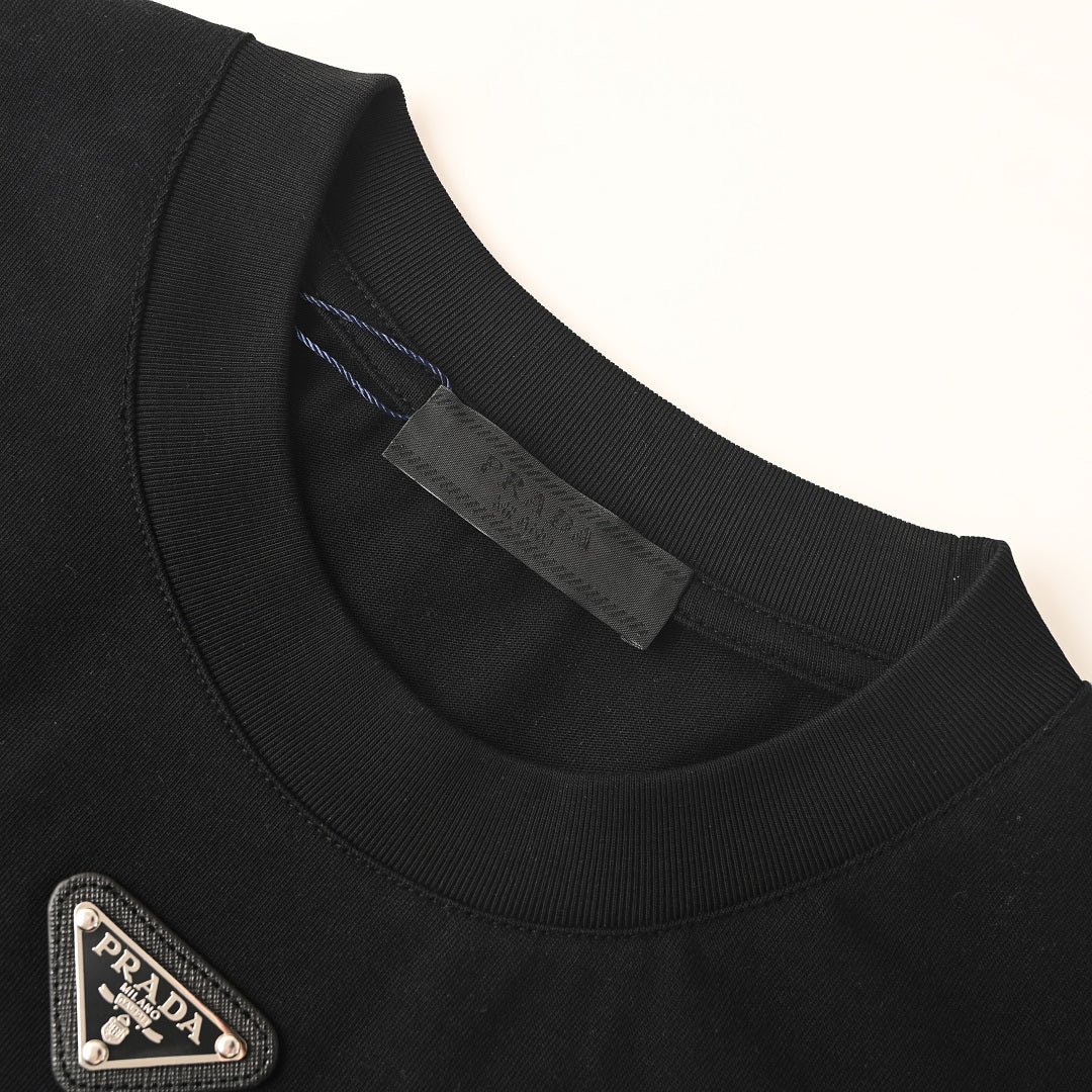 Prada Short-Sleeve T-Shirt – Luxury Cotton Crewneck