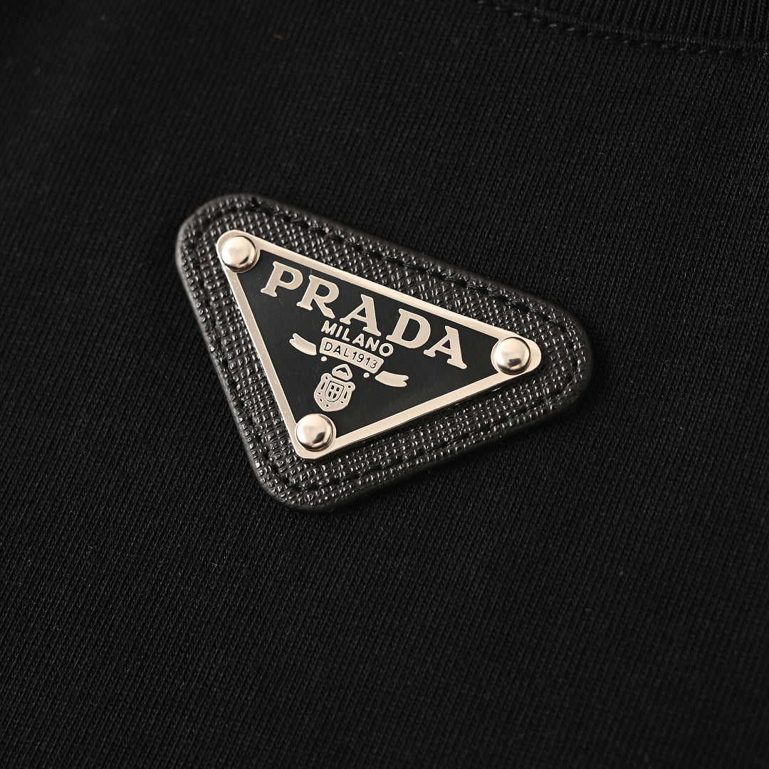 Prada Short-Sleeve T-Shirt – Luxury Cotton Crewneck