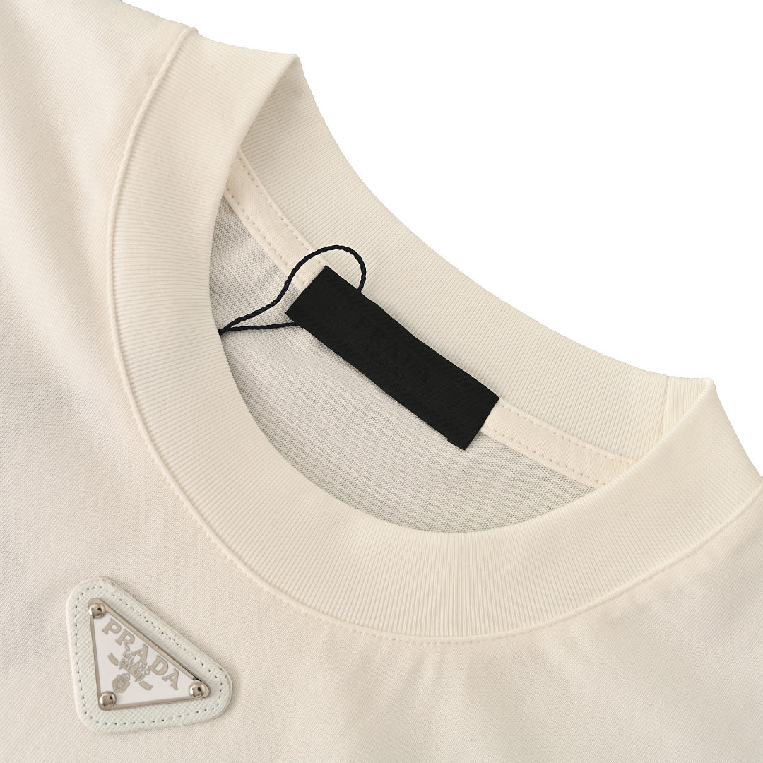 Prada Short-Sleeve T-Shirt – Luxury Cotton Crewneck