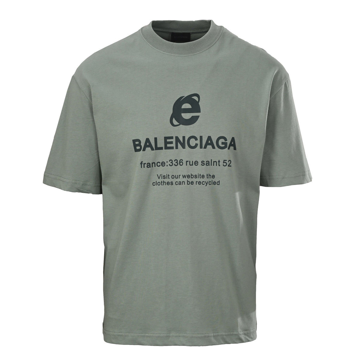 Balenciaga Logo Cotton Jersey T-Shirt