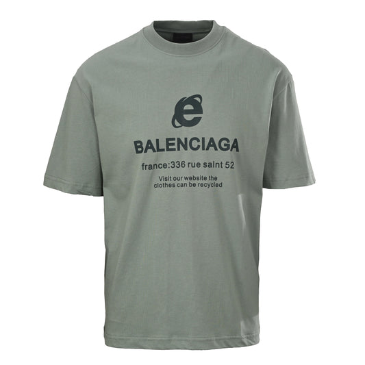 Balenciaga Logo Cotton Jersey T-Shirt