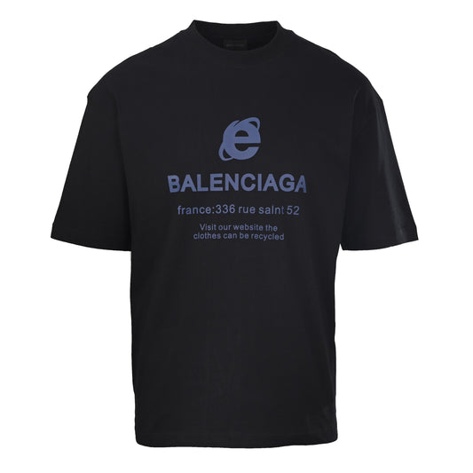 Balenciaga Logo Cotton Jersey T-Shirt
