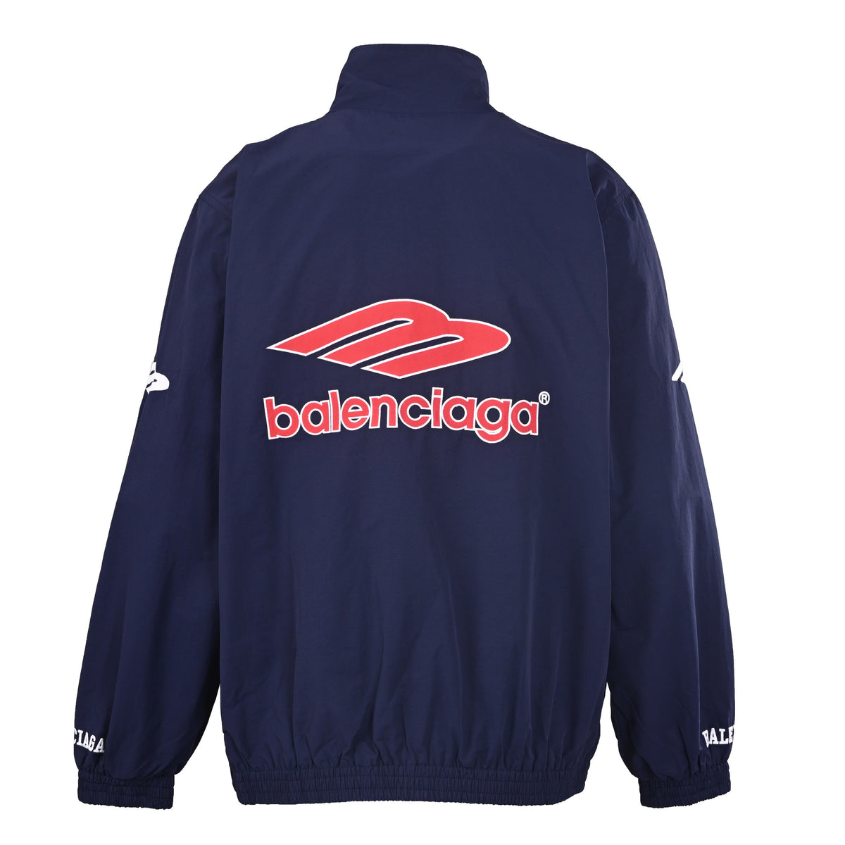 Balenciaga Paris Script Logo Embroidered Cotton Hoodie