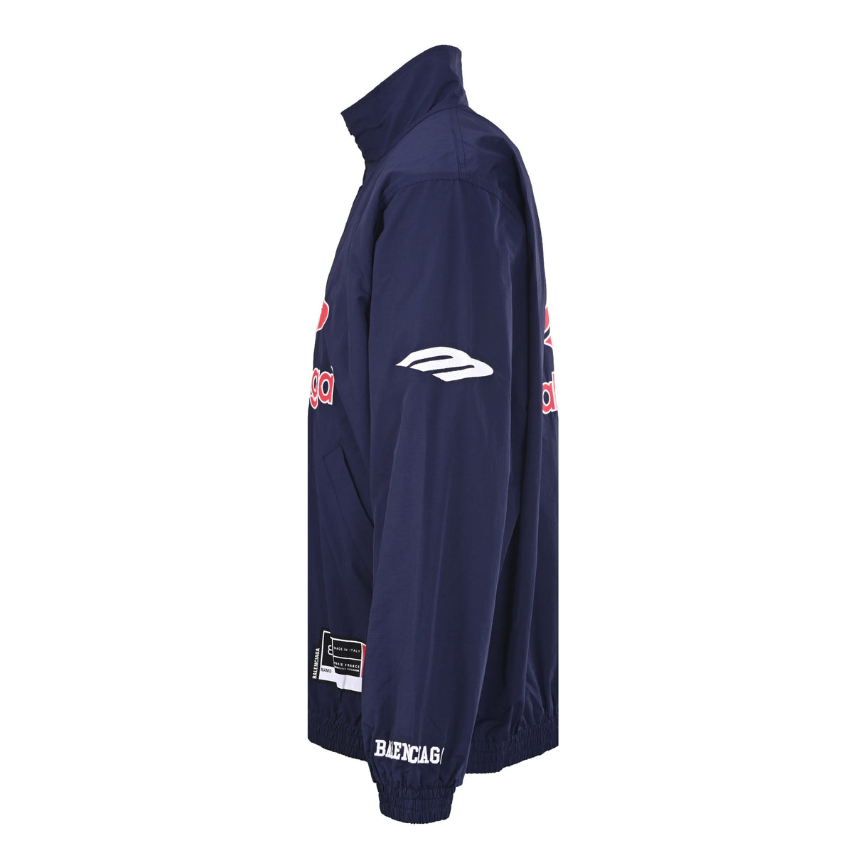 Balenciaga Paris Script Logo Embroidered Cotton Hoodie