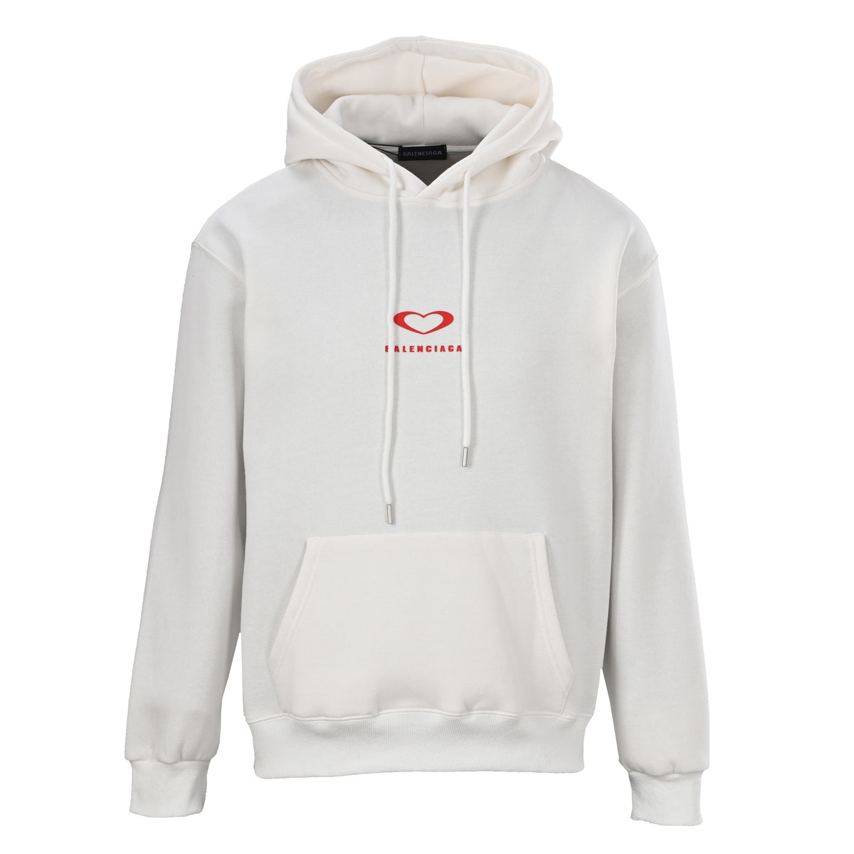 Balenciaga Large-Scale Logo Print Cotton Jersey Hoodie