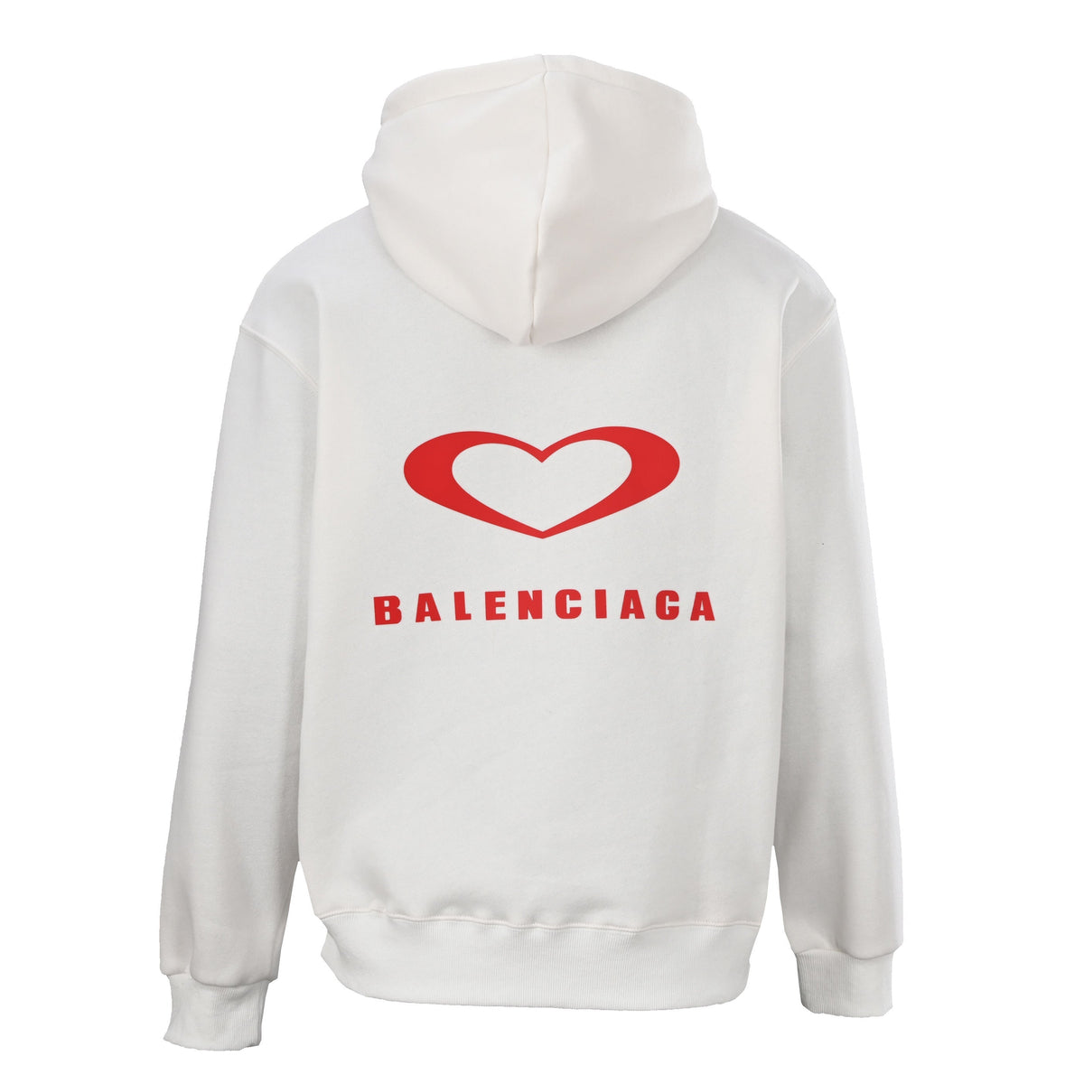 Balenciaga Large-Scale Logo Print Cotton Jersey Hoodie