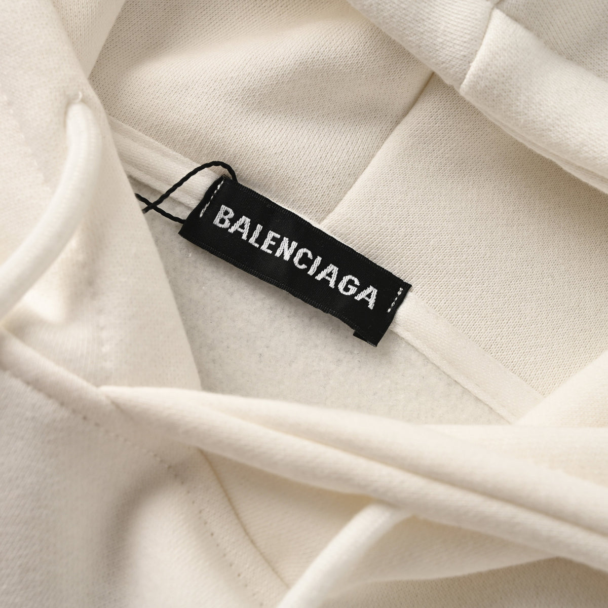 Balenciaga Large-Scale Logo Print Cotton Jersey Hoodie
