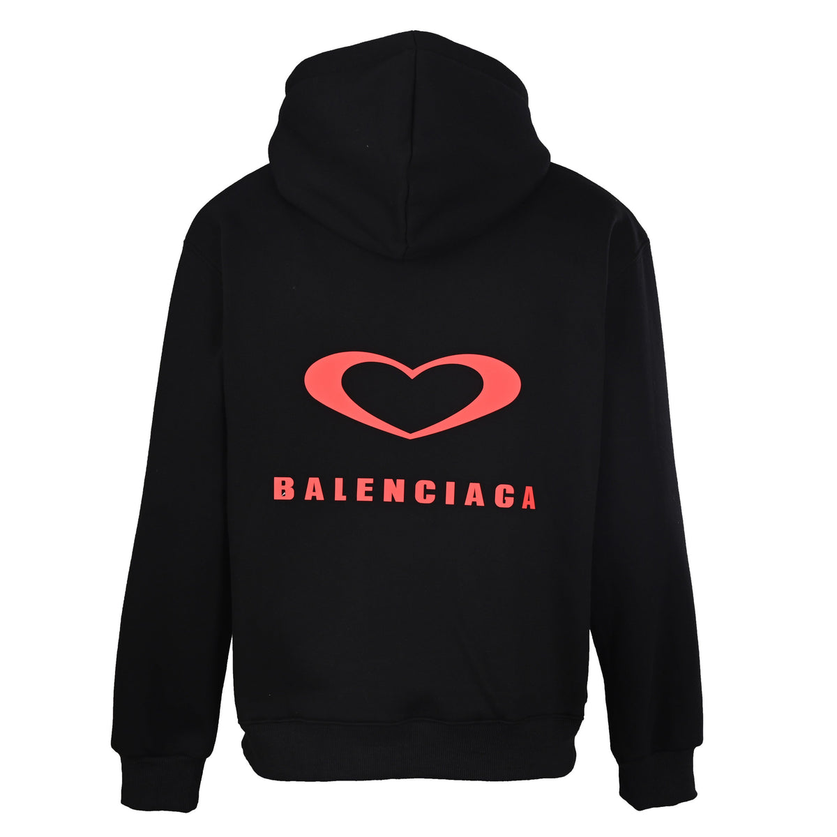Balenciaga Large-Scale Logo Print Cotton Jersey Hoodie