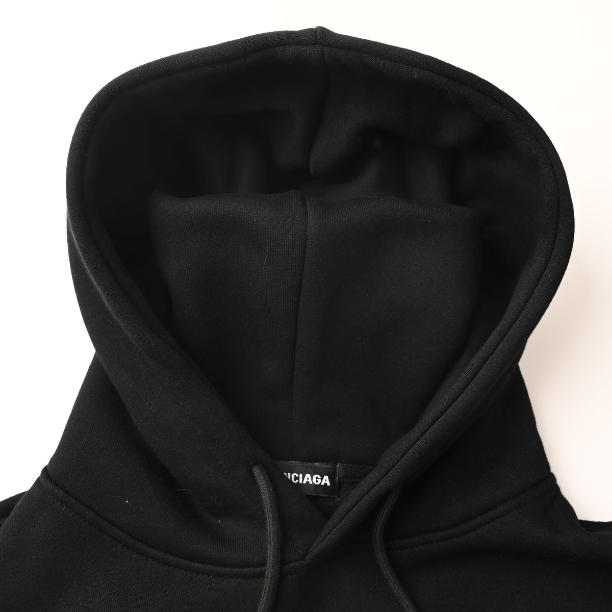 Balenciaga Large-Scale Logo Print Cotton Jersey Hoodie