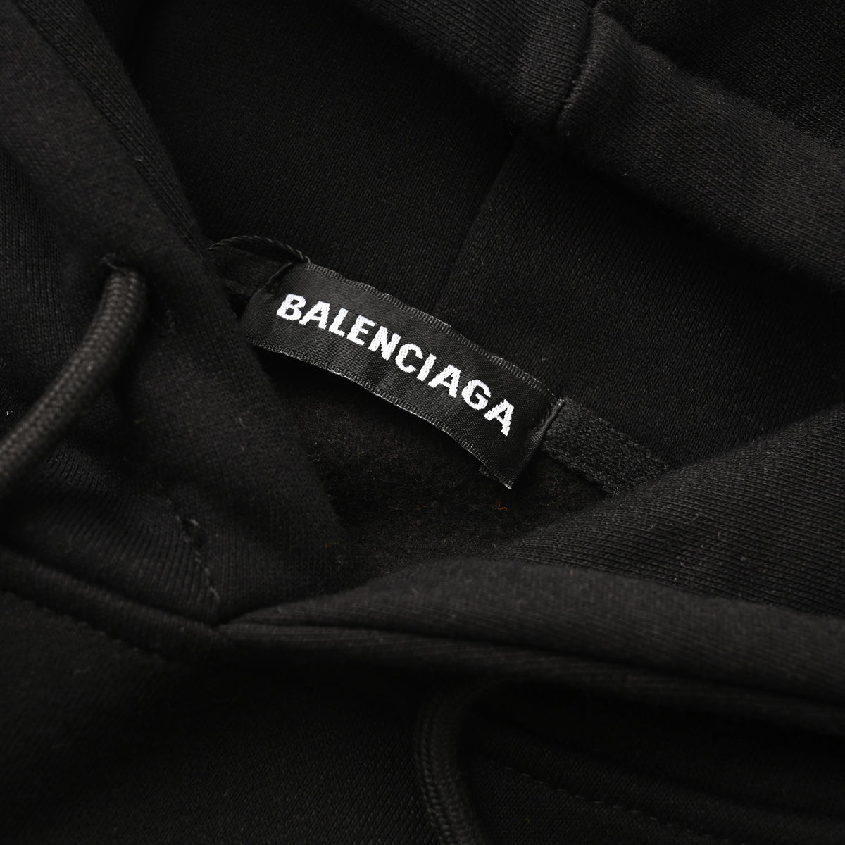 Balenciaga Large-Scale Logo Print Cotton Jersey Hoodie