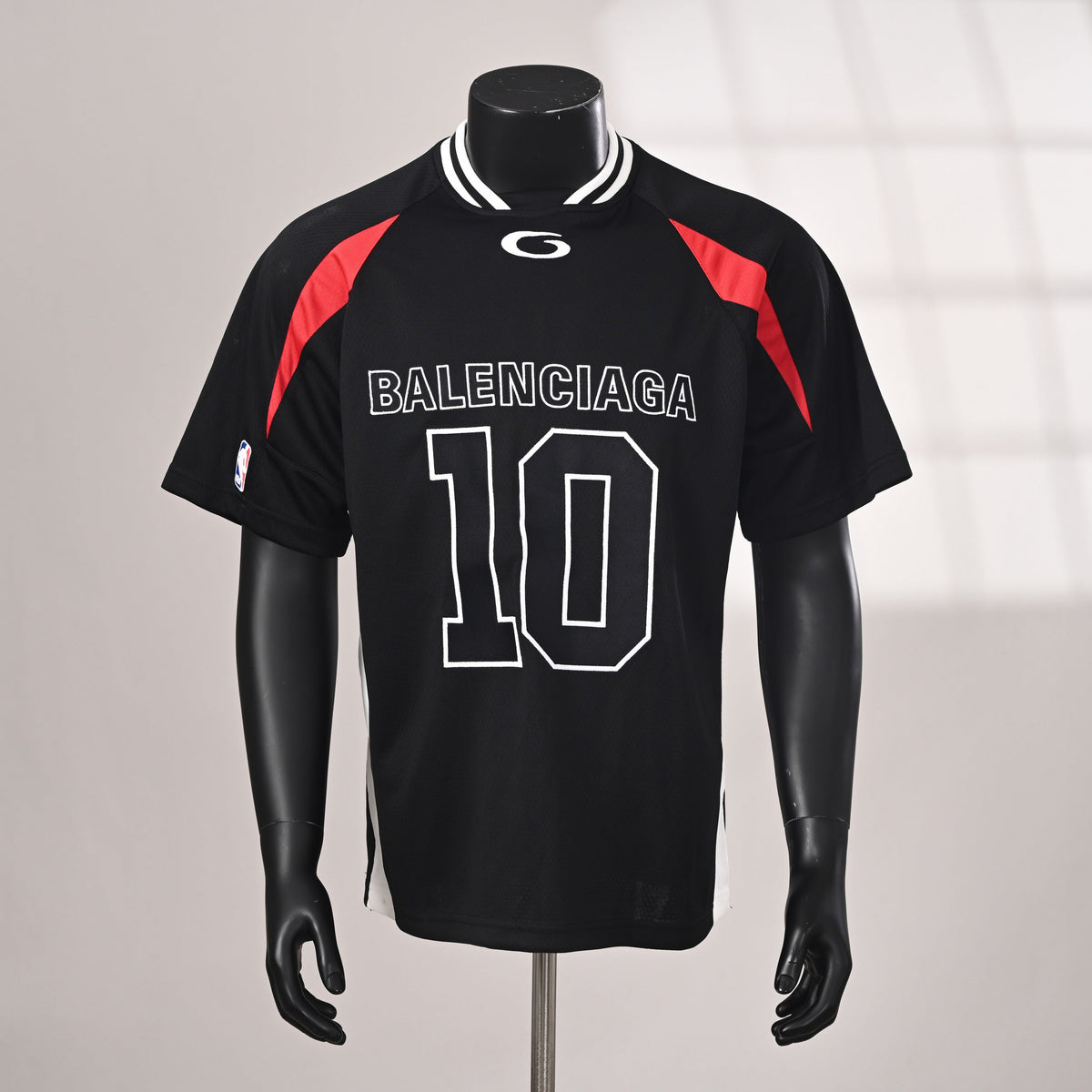 Balenciaga Large-Scale Logo Print Cotton Jersey T-Shirt