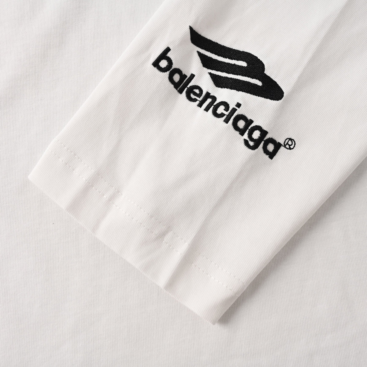 Balenciaga Large-Scale Logo Print Cotton Jersey Hoodie