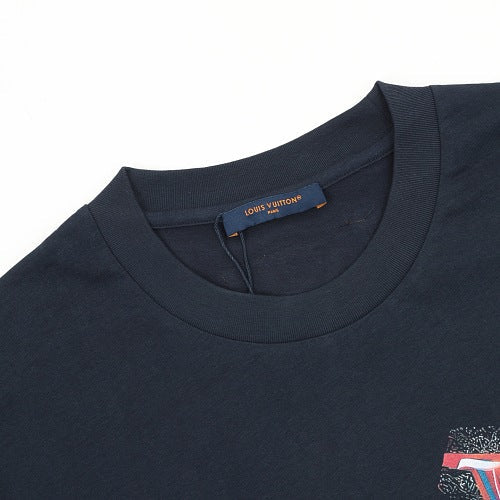 Louis Vuitton SS26 Oil Splash Handwritten Signature Embossed T-Shirt